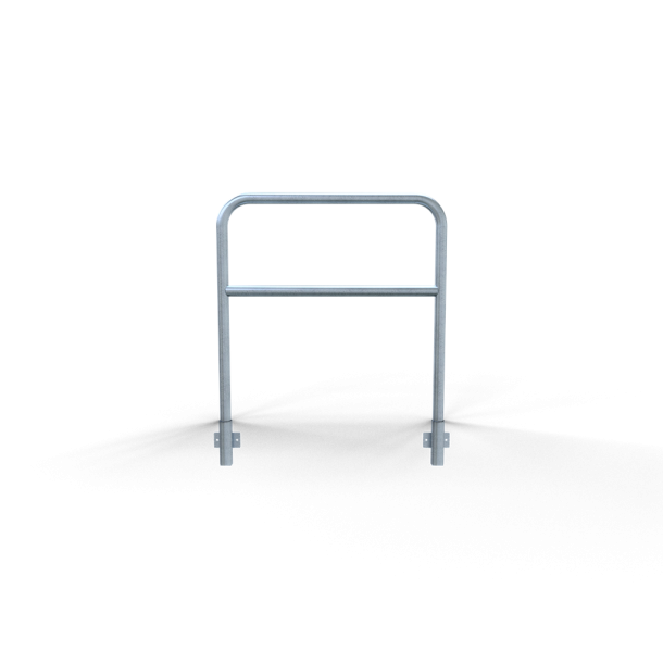 Protective bar made of steel tubing |  48 x 2.5 mm | with crossbar | for wall mounting | total width: 1000 mm | hot-dip galvanized